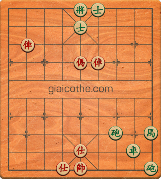 Bàn cờ tướng bài tập Cờ Tướng Haga thế Dễ ván 101 - Độ khó Trung Bình