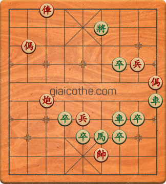 Bàn cờ tướng bài tập Cờ Tướng Haga thế Dễ ván 104 - Độ khó Dễ