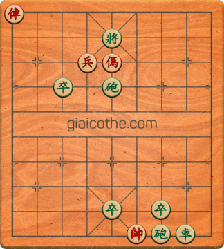 Bàn cờ tướng bài tập Cờ Tướng Haga thế Dễ ván 108 - Độ khó Trung Bình