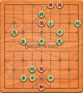 Bàn cờ tướng bài tập Cờ Tướng Haga thế Dễ ván 116 - Độ khó Dễ