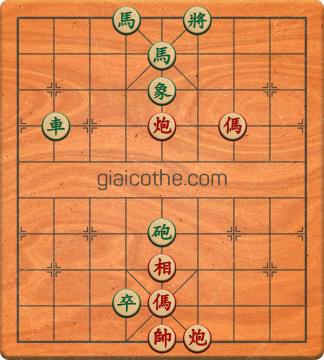 Bàn cờ tướng bài tập Cờ Tướng Haga thế Dễ ván 117 - Độ khó Dễ