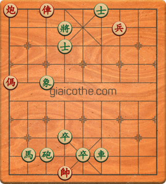 Bàn cờ tướng bài tập Cờ Tướng Haga thế Dễ ván 129 - Độ khó Dễ