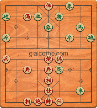 Bàn cờ tướng bài tập Cờ Tướng Haga thế Dễ ván 133 - Độ khó Trung Bình