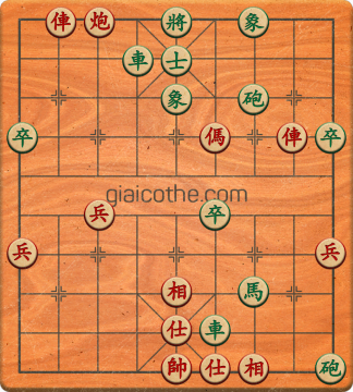 Bàn cờ tướng bài tập Cờ Tướng Haga thế Dễ ván 141 - Độ khó Trung Bình