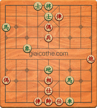 Bàn cờ tướng bài tập Cờ Tướng Haga thế Dễ ván 143 - Độ khó Trung Bình