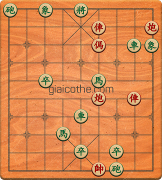 Bàn cờ tướng bài tập Cờ Tướng Haga thế Dễ ván 150 - Độ khó Trung Bình