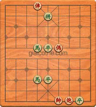 Bàn cờ tướng bài tập Cờ Tướng Haga thế Dễ ván 154 - Độ khó Dễ