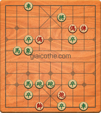 Bàn cờ tướng bài tập Cờ Tướng Haga thế Dễ ván 157 - Độ khó Dễ