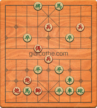 Bàn cờ tướng bài tập Cờ Tướng Haga thế Dễ ván 160 - Độ khó Dễ