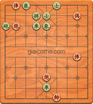 Bàn cờ tướng bài tập Cờ Tướng Haga thế Dễ ván 165 - Độ khó Trung Bình