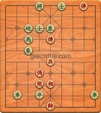 Bàn cờ tướng bài tập Cờ Tướng Haga thế Dễ ván 168 - Độ khó Trung Bình