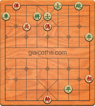 Bàn cờ tướng bài tập Cờ Tướng Haga thế Dễ ván 186 - Độ khó Dễ