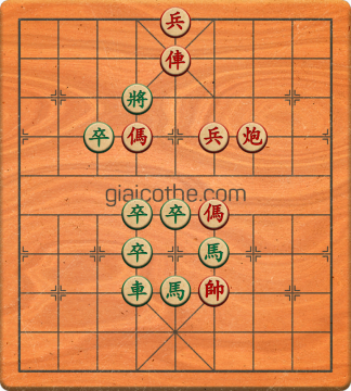 Bàn cờ tướng bài tập Cờ Tướng Haga thế Dễ ván 205 - Độ khó Dễ