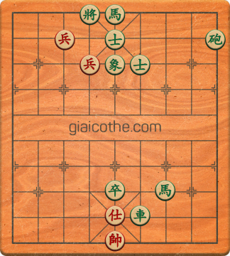 Bàn cờ tướng bài tập Cờ Tướng Haga thế Dễ ván 21 - Độ khó Dễ