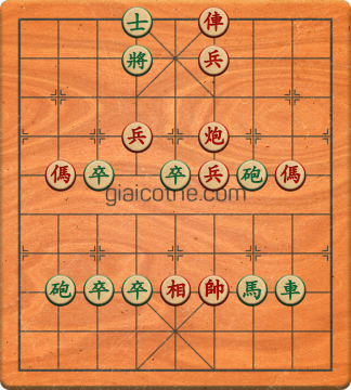 Bàn cờ tướng bài tập Cờ Tướng Haga thế Dễ ván 213 - Độ khó Dễ