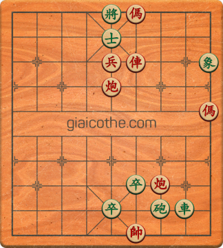 Bàn cờ tướng bài tập Cờ Tướng Haga thế Dễ ván 217 - Độ khó Trung Bình