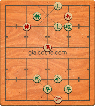 Bàn cờ tướng bài tập Cờ Tướng Haga thế Dễ ván 221 - Độ khó Dễ