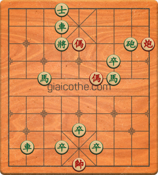 Bàn cờ tướng bài tập Cờ Tướng Haga thế Dễ ván 223 - Độ khó Dễ