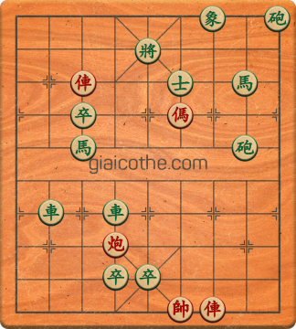 Bàn cờ tướng bài tập Cờ Tướng Haga thế Dễ ván 224 - Độ khó Trung Bình