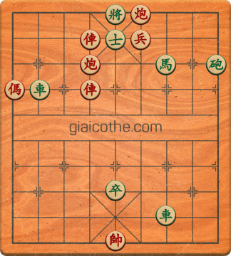 Bàn cờ tướng bài tập Cờ Tướng Haga thế Dễ ván 228 - Độ khó Trung Bình