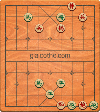 Bàn cờ tướng bài tập Cờ Tướng Haga thế Dễ ván 244 - Độ khó Dễ