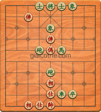 Bàn cờ tướng bài tập Cờ Tướng Haga thế Dễ ván 254 - Độ khó Dễ