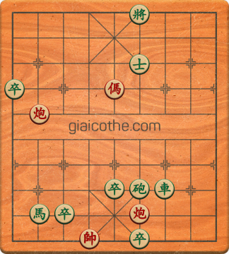 Bàn cờ tướng bài tập Cờ Tướng Haga thế Dễ ván 255 - Độ khó Trung Bình