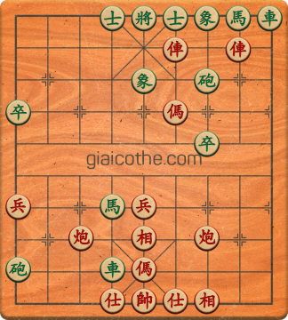 Bàn cờ tướng bài tập Cờ Tướng Haga thế Dễ ván 264 - Độ khó Trung Bình