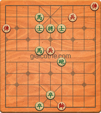 Bàn cờ tướng bài tập Cờ Tướng Haga thế Dễ ván 269 - Độ khó Trung Bình