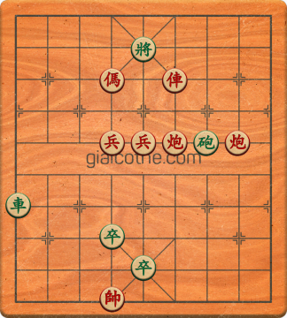 Bàn cờ tướng bài tập Cờ Tướng Haga thế Dễ ván 287 - Độ khó Dễ