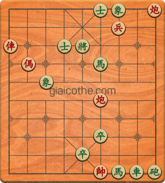 Bàn cờ tướng bài tập Cờ Tướng Haga thế Dễ ván 303 - Độ khó Trung Bình