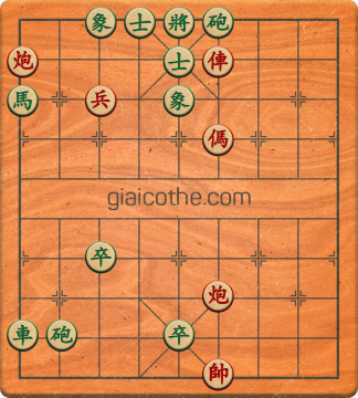 Bàn cờ tướng bài tập Cờ Tướng Haga thế Dễ ván 309 - Độ khó Trung Bình