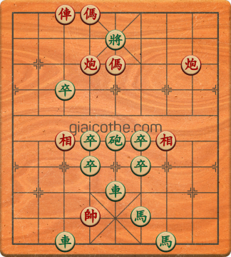 Bàn cờ tướng bài tập Cờ Tướng Haga thế Dễ ván 317 - Độ khó Trung Bình