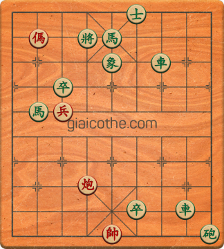 Bàn cờ tướng bài tập Cờ Tướng Haga thế Dễ ván 319 - Độ khó Trung Bình