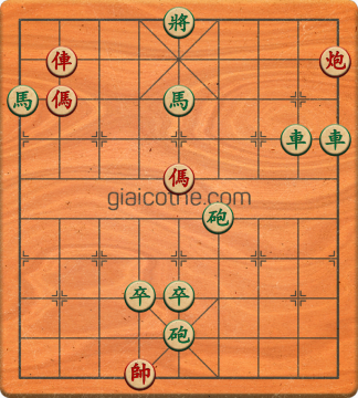 Bàn cờ tướng bài tập Cờ Tướng Haga thế Dễ ván 328 - Độ khó Trung Bình