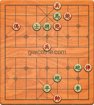 Bàn cờ tướng bài tập Cờ Tướng Haga thế Dễ ván 349 - Độ khó Trung Bình