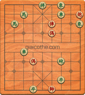 Bàn cờ tướng bài tập Cờ Tướng Haga thế Dễ ván 357 - Độ khó Trung Bình