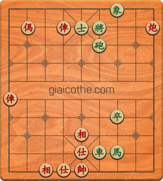 Bàn cờ tướng bài tập Cờ Tướng Haga thế Dễ ván 368 - Độ khó Trung Bình