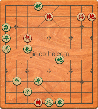 Bàn cờ tướng bài tập Cờ Tướng Haga thế Dễ ván 379 - Độ khó Trung Bình