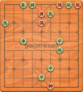 Bàn cờ tướng bài tập Cờ Tướng Haga thế Dễ ván 383 - Độ khó Trung Bình