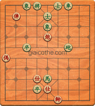 Bàn cờ tướng bài tập Cờ Tướng Haga thế Dễ ván 395 - Độ khó Trung Bình