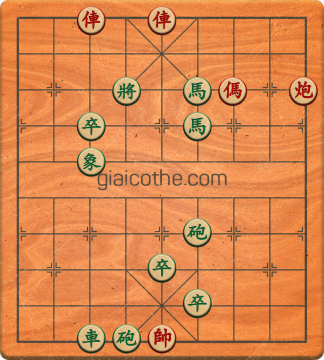 Bàn cờ tướng bài tập Cờ Tướng Haga thế Dễ ván 404 - Độ khó Trung Bình