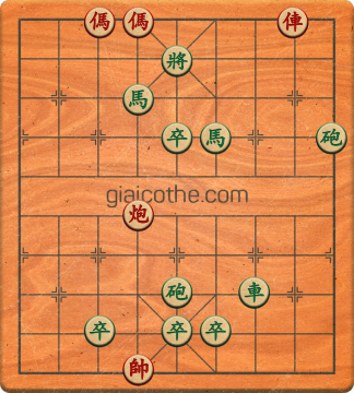 Bàn cờ tướng bài tập Cờ Tướng Haga thế Dễ ván 406 - Độ khó Trung Bình