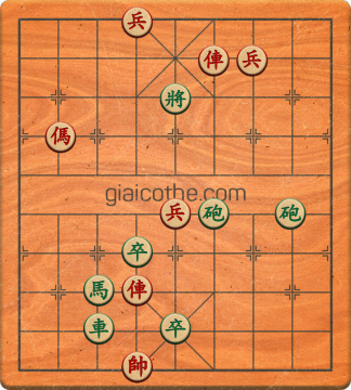 Bàn cờ tướng bài tập Cờ Tướng Haga thế Dễ ván 417 - Độ khó Trung Bình