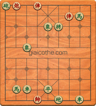 Bàn cờ tướng bài tập Cờ Tướng Haga thế Dễ ván 423 - Độ khó Trung Bình