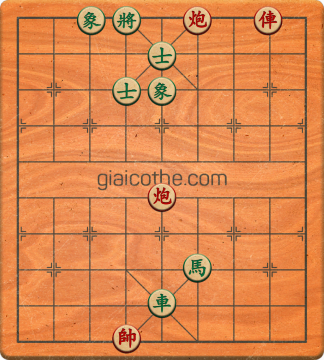 Bàn cờ tướng bài tập Cờ Tướng Haga thế Dễ ván 43 - Độ khó Dễ