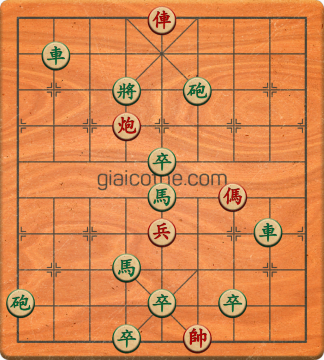 Bàn cờ tướng bài tập Cờ Tướng Haga thế Dễ ván 445 - Độ khó Trung Bình