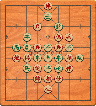 Bàn cờ tướng bài tập Cờ Tướng Haga thế Dễ ván 452 - Độ khó Trung Bình