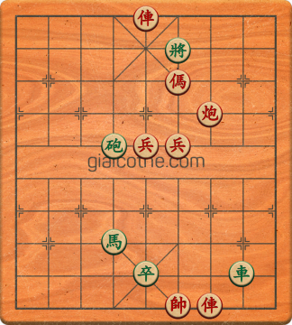 Bàn cờ tướng bài tập Cờ Tướng Haga thế Dễ ván 470 - Độ khó Trung Bình