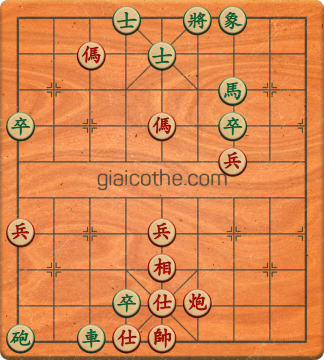 Bàn cờ tướng bài tập Cờ Tướng Haga thế Dễ ván 483 - Độ khó Trung Bình